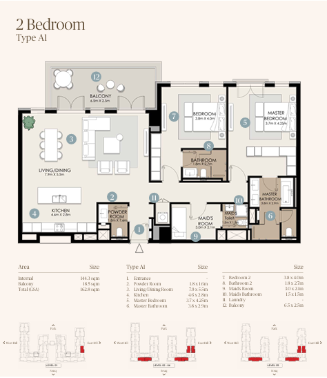 2 Bedroom Apartment – Type A